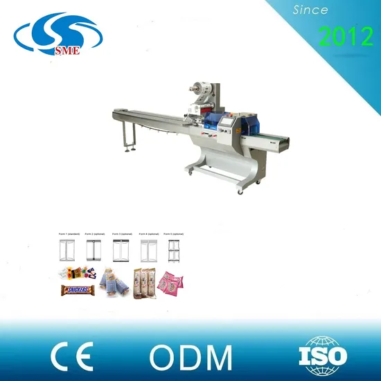 Full Automatic Horizontal Cupcake Packing Machine, Energy Bars Bakery Biscuit Packaging Machines - A